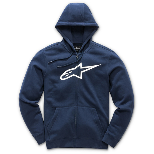 Alpinestars Ageless II Navy/White Zip-Up Hoodie [Size:SM]