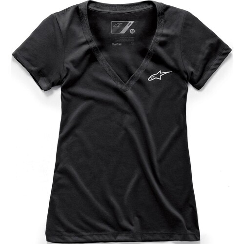 Alpinestars Ageless Black Womens V-Neck Tee [Size:XS]