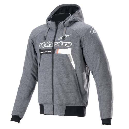 Alpinestars Chrome Ignition Melange/Dark Grey/White Zip-Up Hoodie [Size:SM]