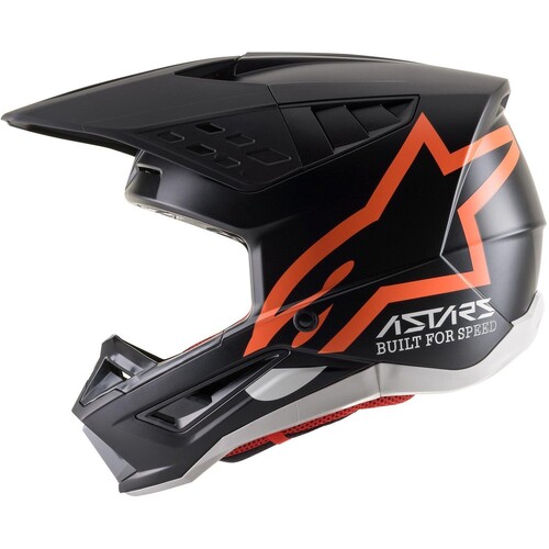 Alpinestars 2021 SM5 Compass Matte Black/Fluro Orange Helmet [Size:XS]