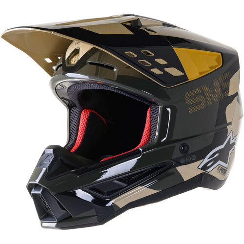 Alpinestars 2023 SM5 Rover Khaki/Black/Camo Orange Helmet [Size:SM]