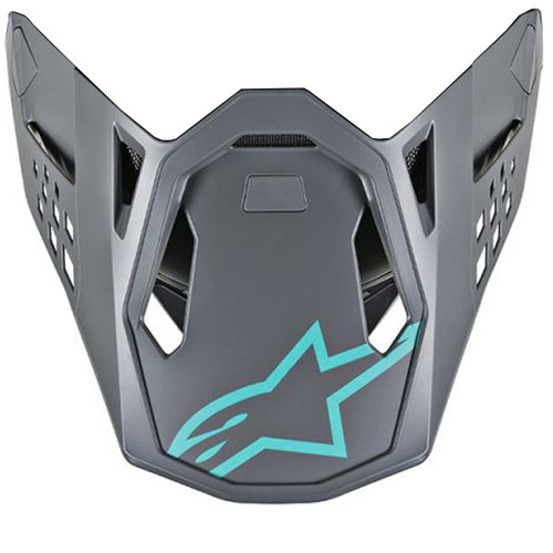 Alpinestars Replacement Visor Peak Teal/Grey for M8 Radium Helmets