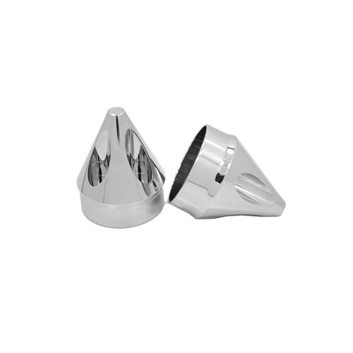 Avon Performance Grips AVG-AXL-SPK-CH-78 Spike Front Axle Caps Chrome for Softail 84-06/Dyna 91-03/Touring 80-99/Sportster 88-07/FXR 82-94/FXWG 80-86