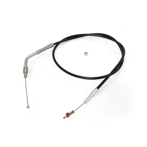 Barnett B-101-30-40041 Black Vinyl 31.5" Long Idle Cable for Sportster 07-21