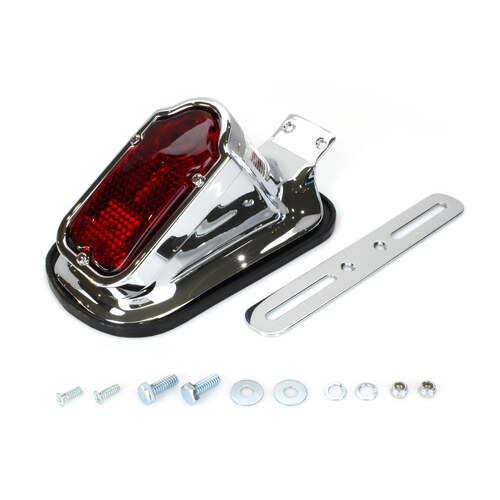 RSS BAI-12-0014E Big Twin 47-54 Style Tombstone Taillight Chrome