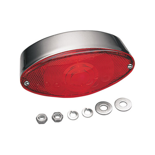 RSS BAI-12-0042E Cats Eye Taillight Chrome