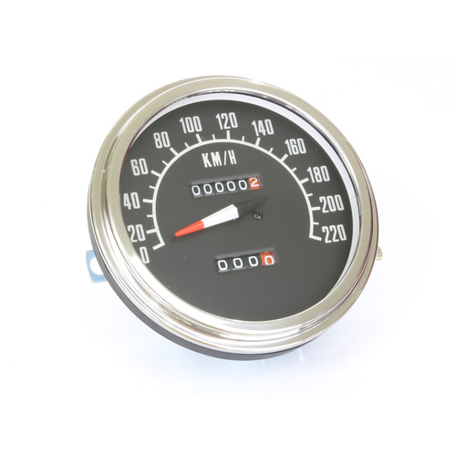 RSS BAI-21-0806A 5" KPH 1968-84 Style Speedometer for Fat Bob Dash