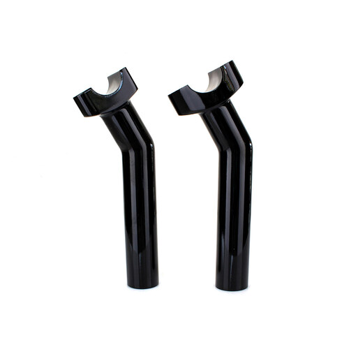 RSS BAI-H57-6075BF-6.5 6.5" Pullback Risers Black for 1" Handlebars