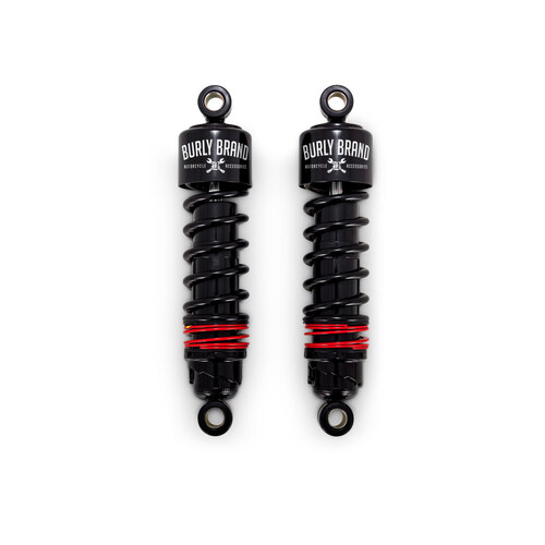 Burly Brand BB28-1206B 10-1/2" Slammer Plus Rear Shock Absorbers Black for Sportster 04-21