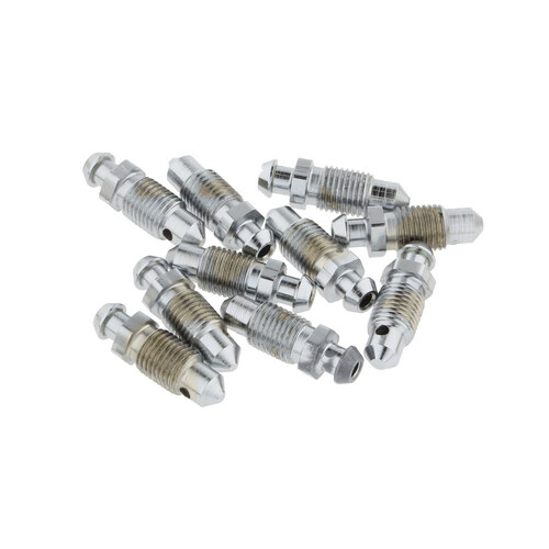 Bender Cycle Machine BCM-7011C 3/8" UNF Caliper Bleed Screw Chrome (10 Pack)