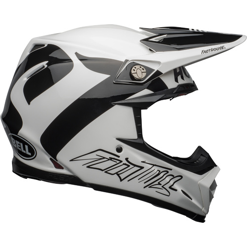 Bell 2021 Moto-9 Flex Fasthouse Newhall White/Black Helmet [Size:SM]