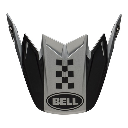 Bell Replacement Peak Breakaway Matte Silver/Black for Moto-9 Flex Helmets