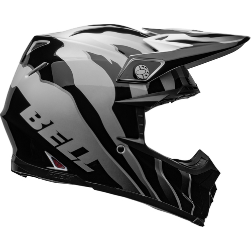 Bell Moto-9S Flex Claw Gloss Black/White Helmet [Size:LG]