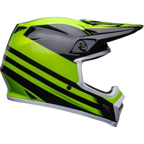 Bell MX-9 MIPS Disrupt Gloss Black/Green Helmet [Size:SM]