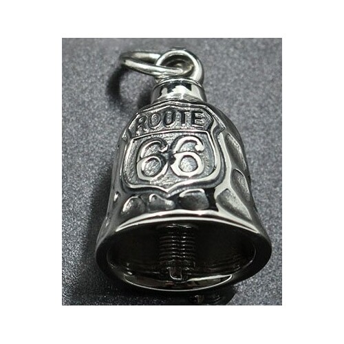 Twin Power Guardian Bell Silver w/Silver Route 66 Born to be Wild