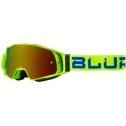 Blur B-20 Goggle Flat Hi-Viz/Blue w/Radium Red Lens