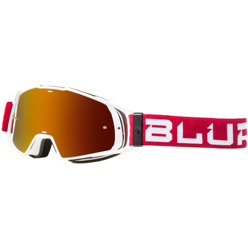 Blur B-20 Goggle Flat Ruby Red/White w/Radium Red Lens