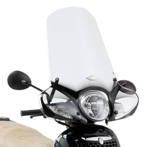 Givi 154A Clear Windshield 53 x 70cm for Aprilia Scarabeo 125-200 07-06 & 2011/Yamaha Delight 125 21-23