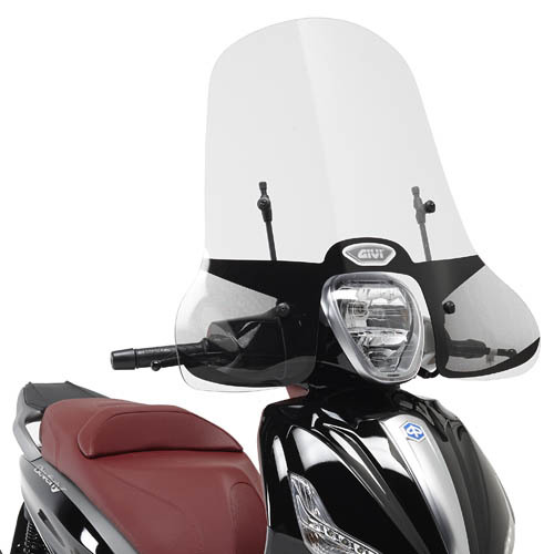 Givi 5606A Clear Windshield 47 x 72cm for Piaggio Beverly 125ie-300ie-350 10-20/Medley 125-150 16-19