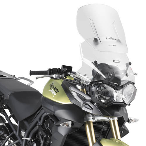 Givi AF6401 Airflow Sliding Clear Windshield (Maximum 60.5 x 45.5cm & 12cm travel) for Triumph Tiger 800/800 XC/800 XR 11-17