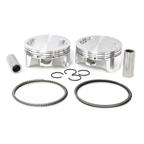 CP Carrillo CAR-BHM117FT Standard Pistons w/10.75:1 Compression Ratio for Big Twin 07-17 w/Big Bore 110ci to 117ci Twin Cam Engine