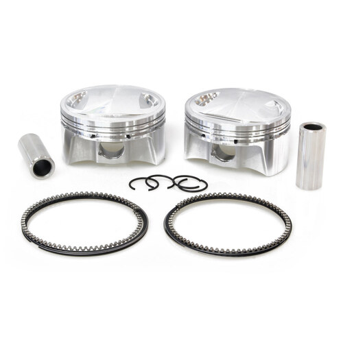 CP Carrillo CAR-BHM98-10 Standard Pistons w/10.75:1 Compression Ratio for Big Twin 99-06 w/88ci to 98ci Big Bore Twin Cam Engine