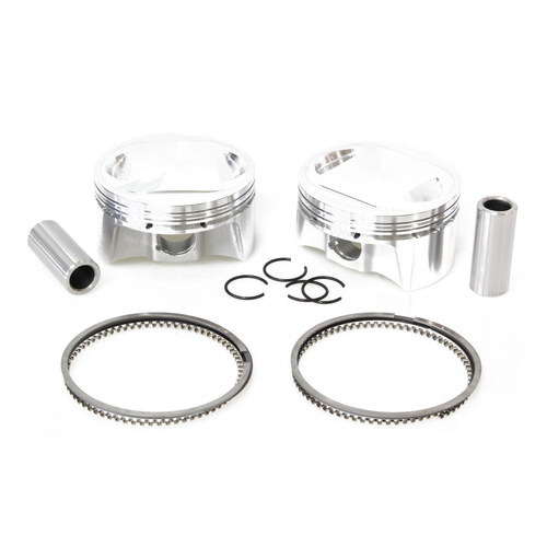 CP Carrillo CAR-BHM98-6 Standard Pistons w/10.25:1 Compression Ratio for Big Twin 99-06 w/88ci to 98ci Big Bore Twin Cam Engine