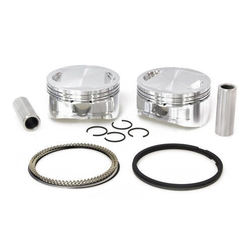 CP Carrillo CAR-M5023 Standard Pistons w/10.25:1 Compression Ratio for Big Twin 07-17 w/103ci & Big Bore 96ci to 103ci Twin Cam Engine