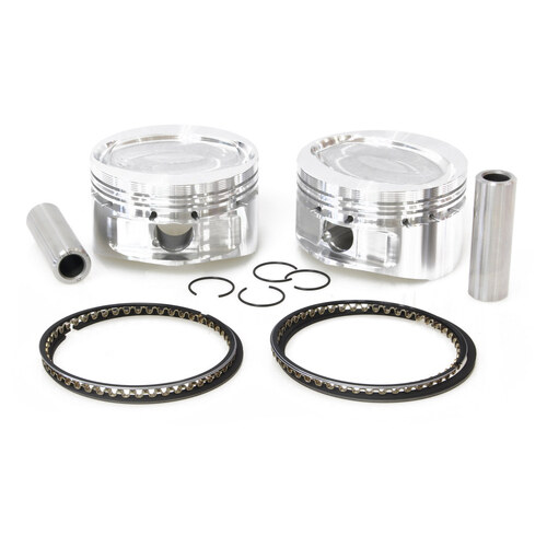 CP Carrillo CAR-M5037 +.005" Pistons w/10.0:1 Compression Ratio for Sportster 86-03 w/Big Bore 883cc to 1200cc Conversion