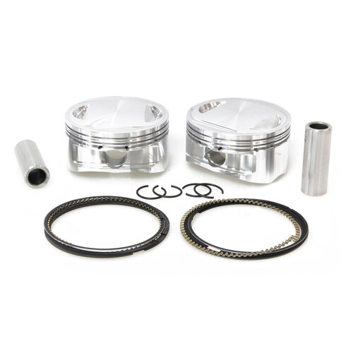 CP Carrillo CAR-M5082 +.010" Pistons w/10.75:1 Compression Ratio for Big Twin 07-17 w/103ci & Big Bore 96ci to 103ci Twin Cam Engine