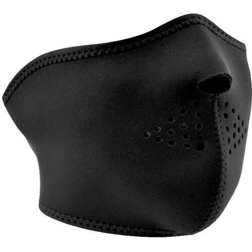 ZanHeadgear Half Face Black Neoprene Mask