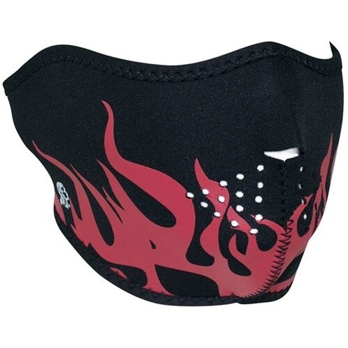 ZanHeadgear Half Face Red Flames Neoprene Mask