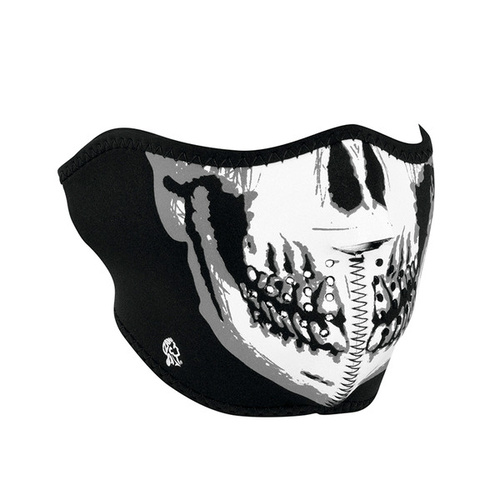 ZanHeadgear Half Face Glow In The Dark Skull Face Neoprene Mask