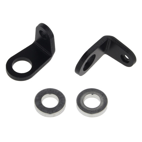 Custom Dynamics CD-CDMICROLB Micro Bullet Front Turn Signal Mounting Brackets L Bend Black