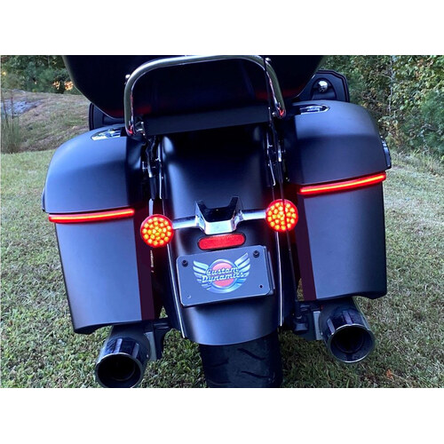 Custom Dynamics CD-INDBAGINTS Bagz Saddlebag Lights w/Red Run/Brake & Smoke Lens for Indian 19-Up w/Hard Saddlebags