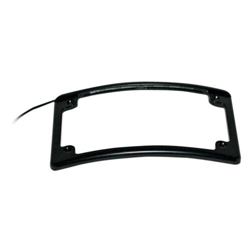 Custom Dynamics CD-LPFRADBLP Curved Low Profile Number Plate Frame w/LED Illumination Black