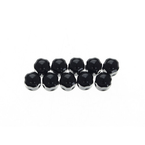 Ciro3D CIR-70028 Diamond Cut Bolt Covers Black for Socket Head Bolt w/1/4" Thread (10 Pack)