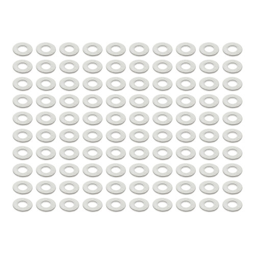 Colony Machine CM-1-4-F-100 1/4" Flat Washer Chrome (100 Pack)