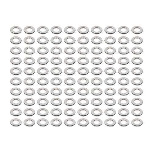 Colony Machine CM-3-8-F-100 3/8" Flat Washer Chrome (100 Pack)