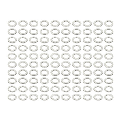 Colony Machine CM-7-16-F-100 7/16" Flat Washer Chrome (100 Pack)