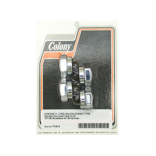 Colony Machine CM-7142-4 Knucklehead Style Rocker Arm Shaft Plug for Big Twin/Sportster 71-85