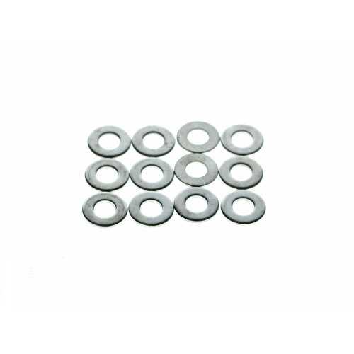 Colony Machine CM-8166-12 1/4" Flat Washers Chrome (12 Pack)