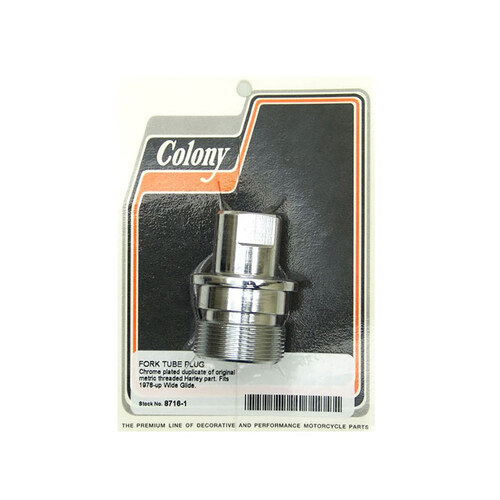 Colony Machine CM-8716-1 Fork Tube Plug for Big Twin 78-17 w/Wide Glide Front End