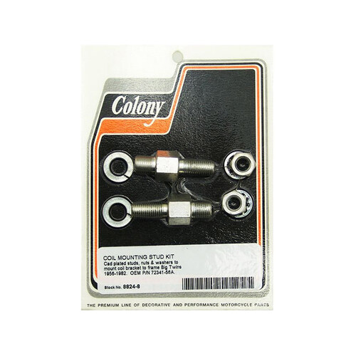 Colony Machine CM-8824-8 Coil Mount Stud Kit for Big Twin 56-82