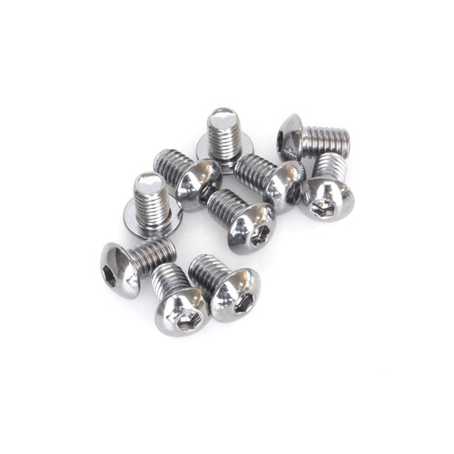 Colony Machine CM-BHC-840 5/16-18 x 1/2" UNC Button Head Allen Bolts Chrome (10 Pack)