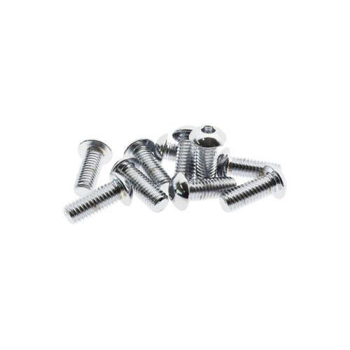 Colony Machine CM-BHC-850 3/8-16 x 1" UNC Button Head Allen Bolts Chrome (10 Pack)