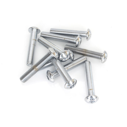 Colony Machine CM-BHC-854 3/8-16 x 2" UNC Button Head Allen Bolts Chrome (10 Pack)