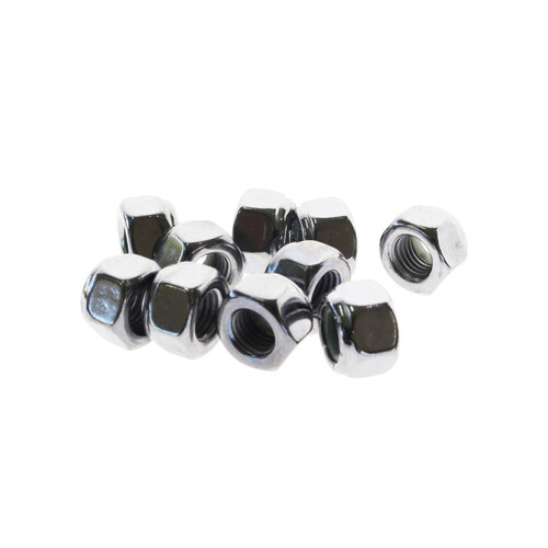 Colony Machine CM-NL-502 5/16-24 UNF Nylon Insert Locknuts Chrome (10 Pack)