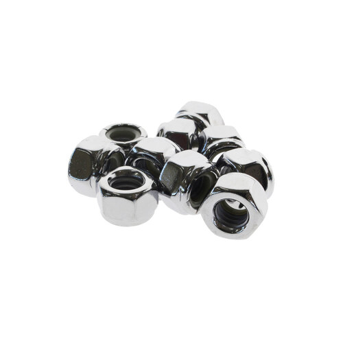 Colony Machine CM-NL-509 5/16-18 UNC Nylon Insert Locknuts Chrome (10 Pack)