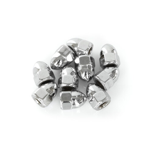 Colony Machine CM-PAN-152 1/4-28 UNF Acorn OEM Style Nuts Chrome (10 Pack)